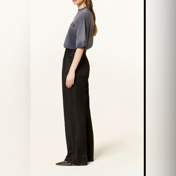 Anine Being Black Pleated Front Trousers Wide Leg - Picture 1 of 7